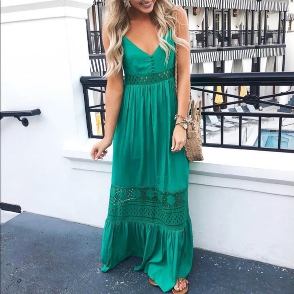 JACK BY BB DAKOTA SUNSHINE OF MY LIFE DRESS PEPPER GREEN Size medium